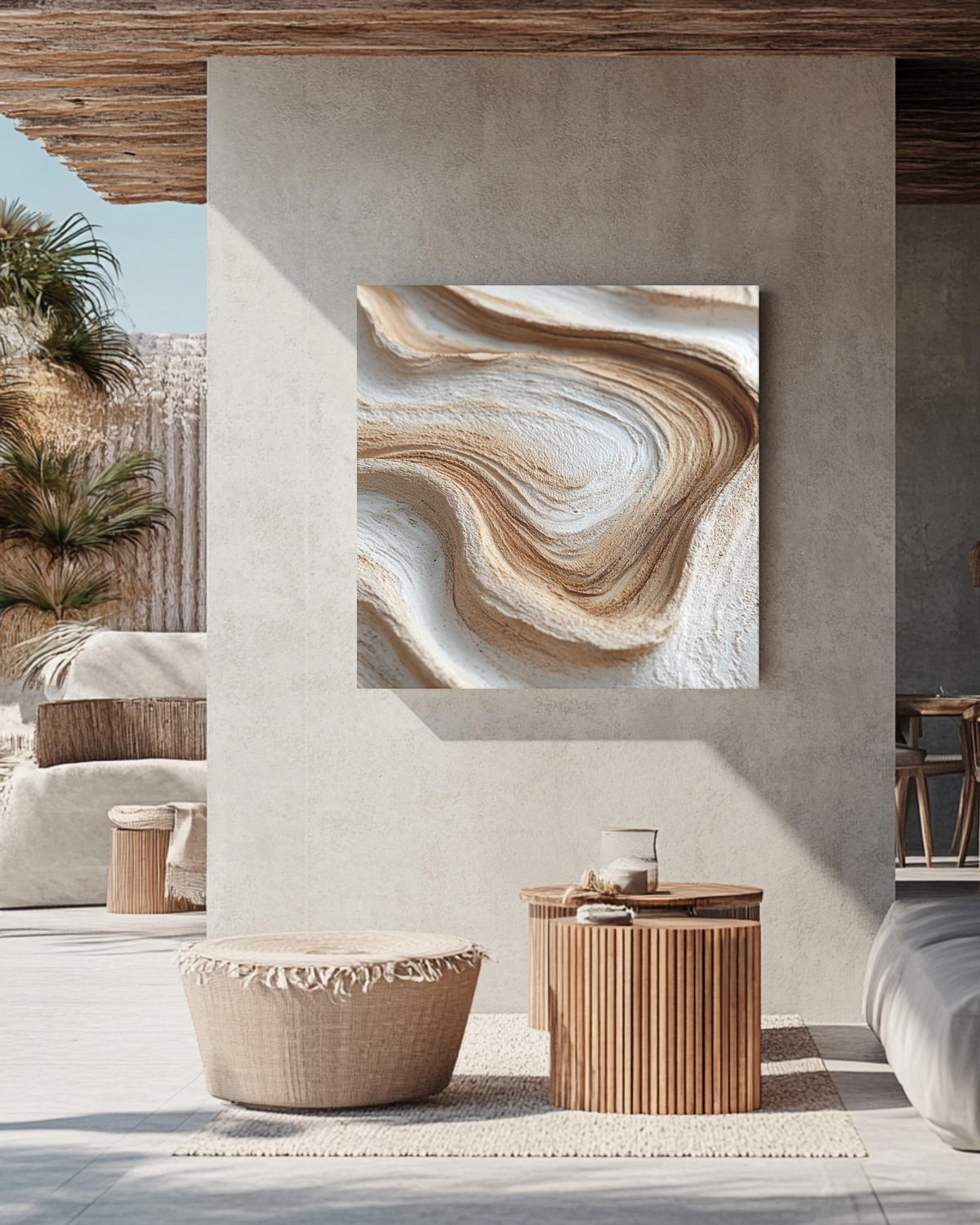White Light Wood Texture Wall Art | Close-Up of Swirling Grain Patterns on Neutral Background | Modern Natural Poster, Canvas