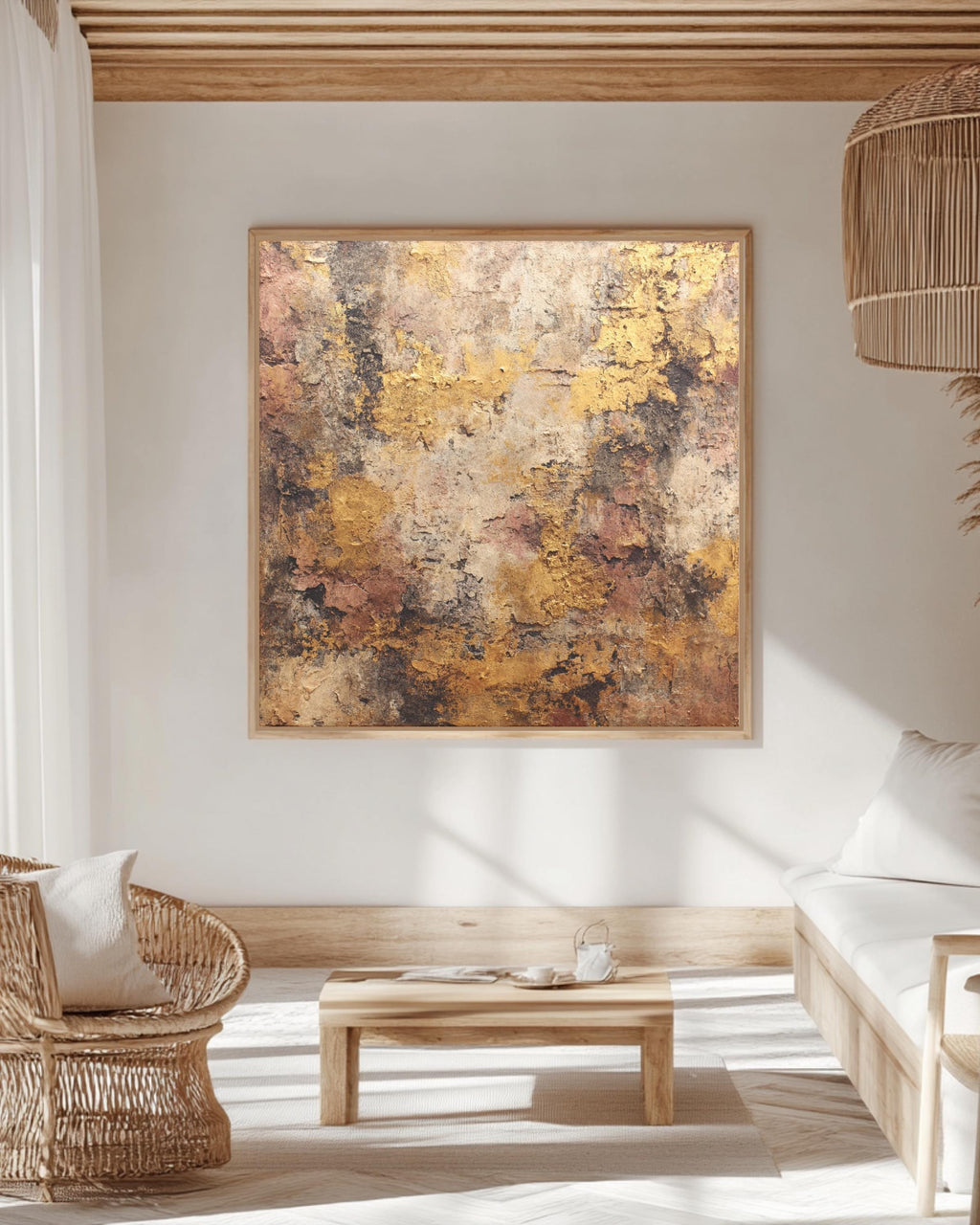 Rustic Abstract Brown Boho Wall Art | Earthy Neutral Tones for Modern Bohemian Decor | Minimalist Poster, Canvas, Framed Boho Home Artwork