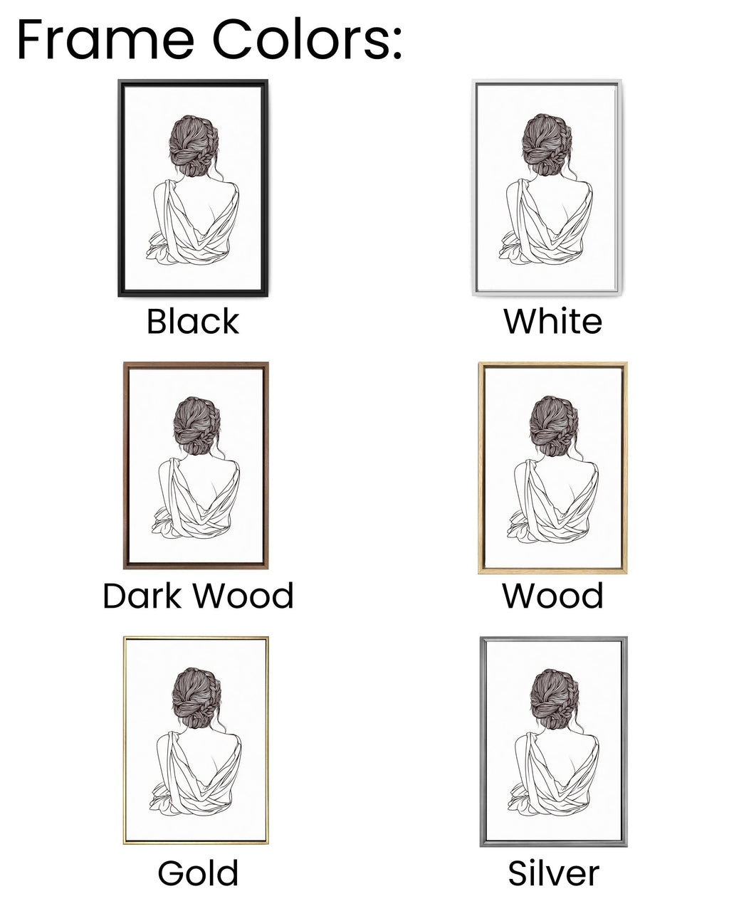 Elegant Minimalist Woman Line Art | Black and White Vector Wall Art, Braided Hair Silhouette, Simple Modern Female Figure