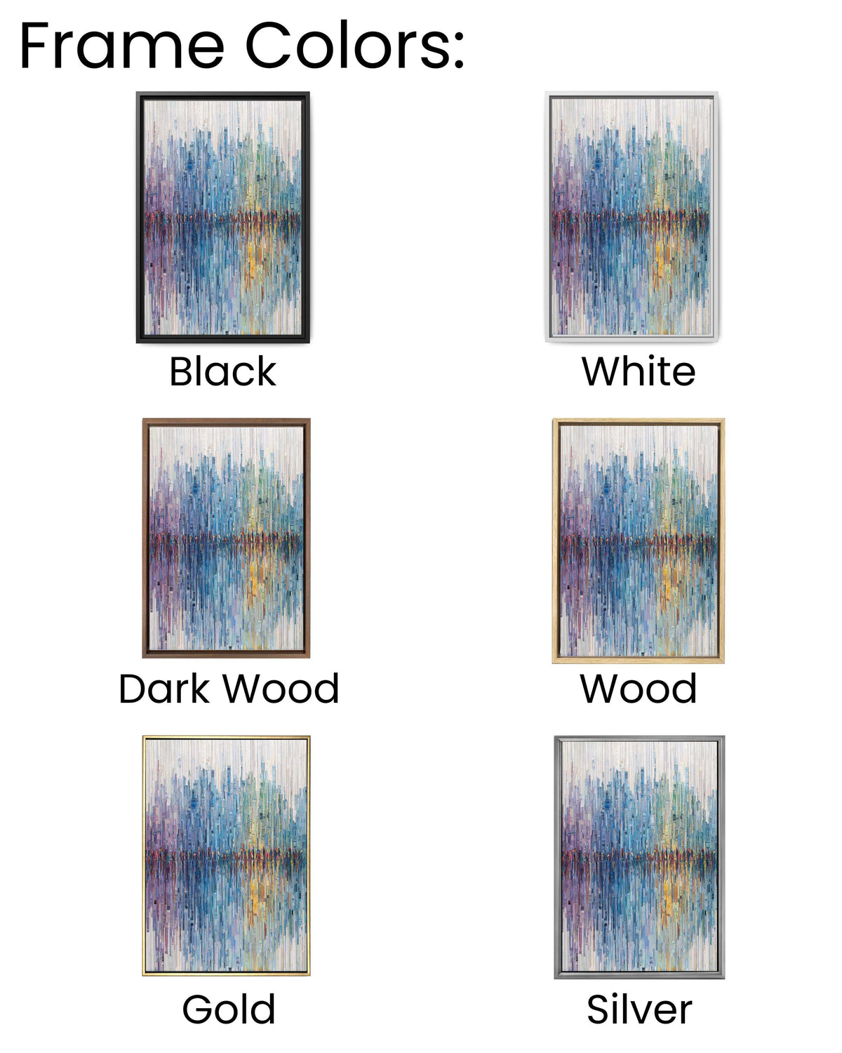 Abstract Urban Life Tapestry, Vertical Lines Representing City Figures, Soft Pastel Gradient from Blue to Green, White Background Canvas