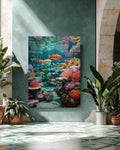 Hyper-Realistic Aquarium Painting, Teeming with Life, Photorealistic Underwater Scene, Stunning Ocean Wall Art Poster Canvas