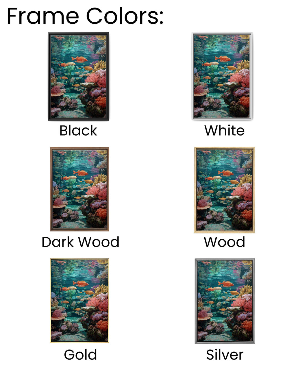 Hyper-Realistic Aquarium Painting, Teeming with Life, Photorealistic Underwater Scene, Stunning Ocean Wall Art Poster Canvas