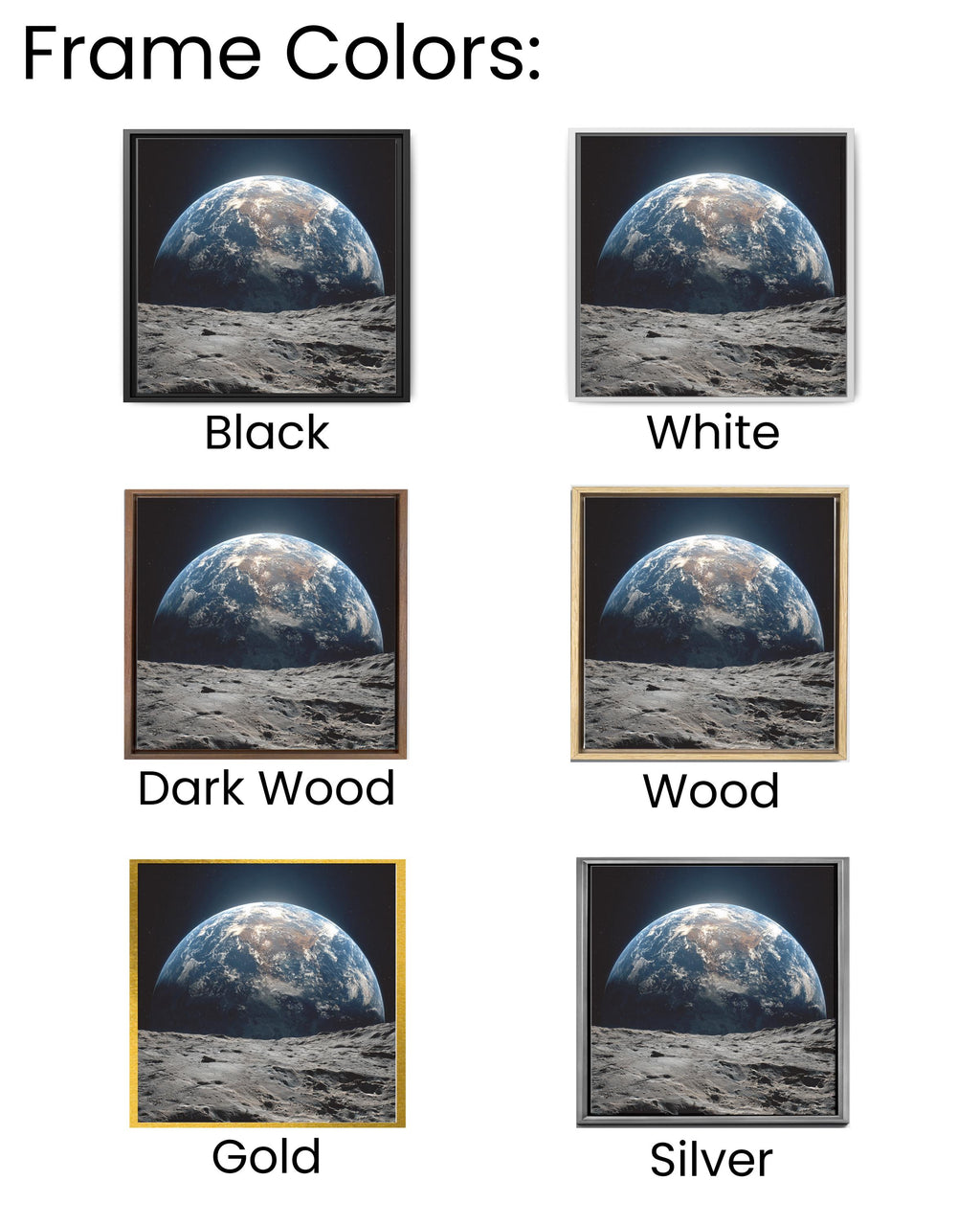 Earth Rising Over Moon Surface Wall Art, Stunning Space View Poster, Astronaut Perspective Canvas, Cosmic Planet Home Decor