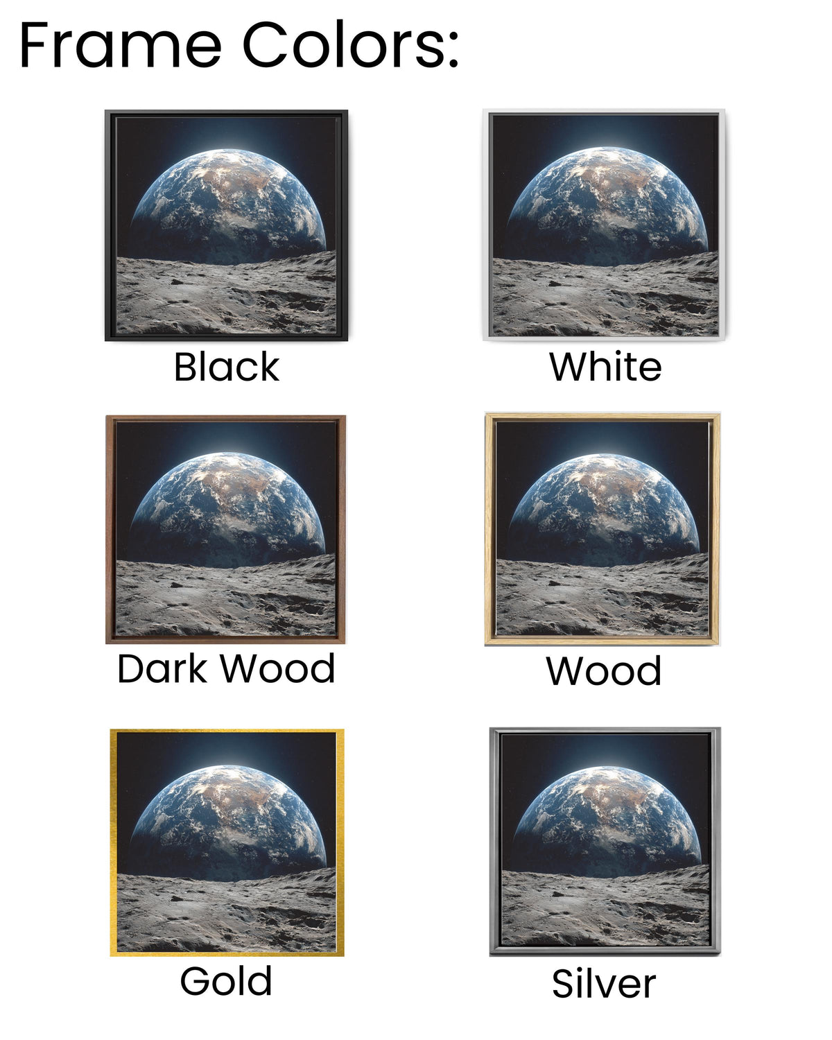 Earth Rising Over Moon Surface Wall Art, Stunning Space View Poster, Astronaut Perspective Canvas, Cosmic Planet Home Decor