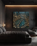 Enchanted Canal City Canvas  Steampunk Fantasy Art Print