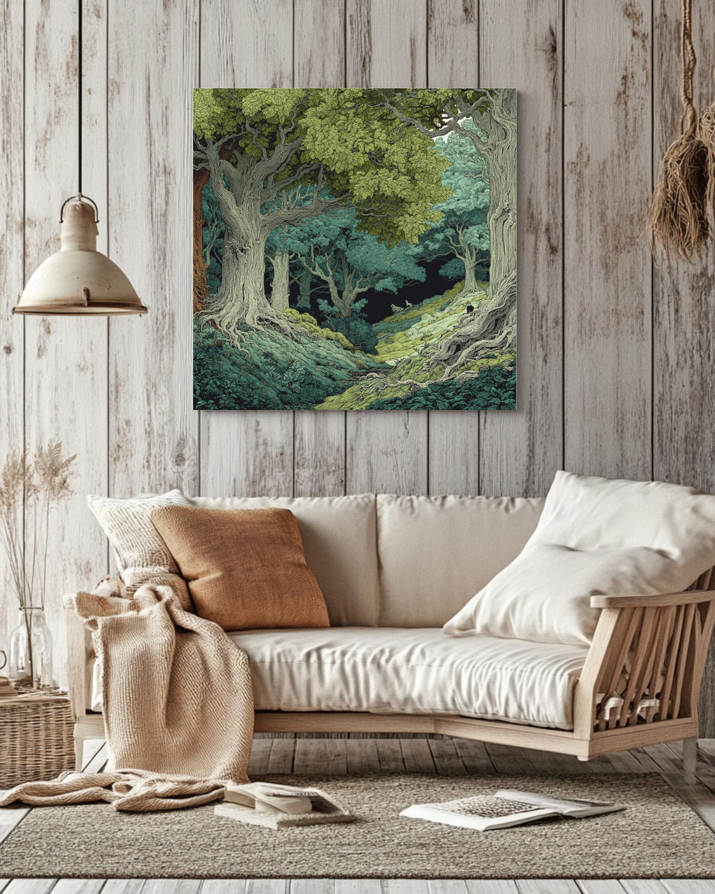 Gustave Doré Forest Canvas Print, Fantasy Tree Landscape