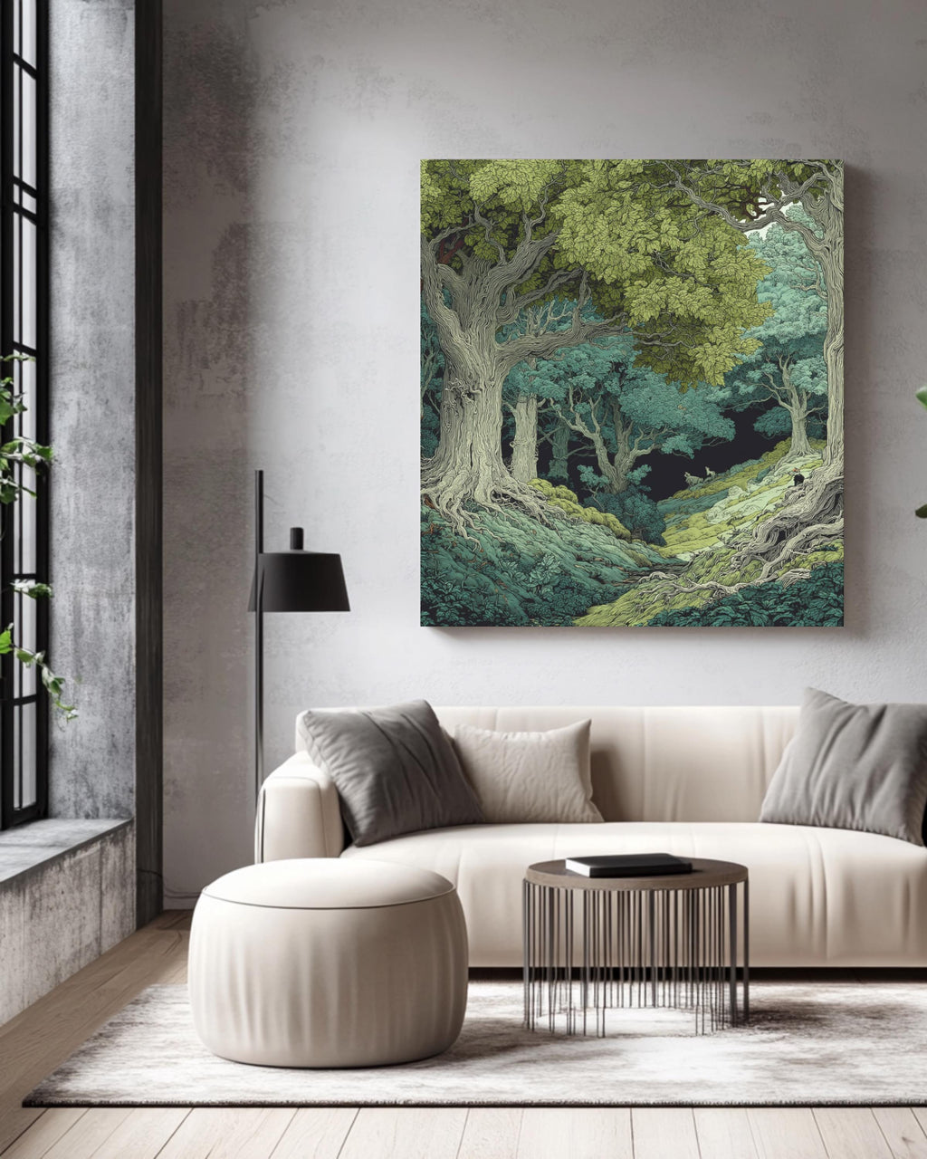 Gustave Doré Forest Canvas Print, Fantasy Tree Landscape