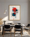 Abstract Circle Composition Art Print  Minimalist Graphic Design with Three Circles, Japanese Woodblock Print-Inspired Modern Wall Decor