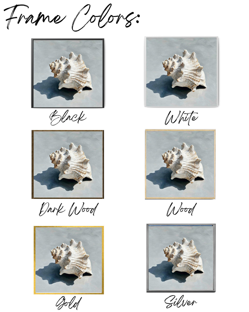Oil Painting of a Single White Seashell on Soft Grey Background, Minimalist Coastal Wall Art, Modern Beach-Inspired Poster Canvas
