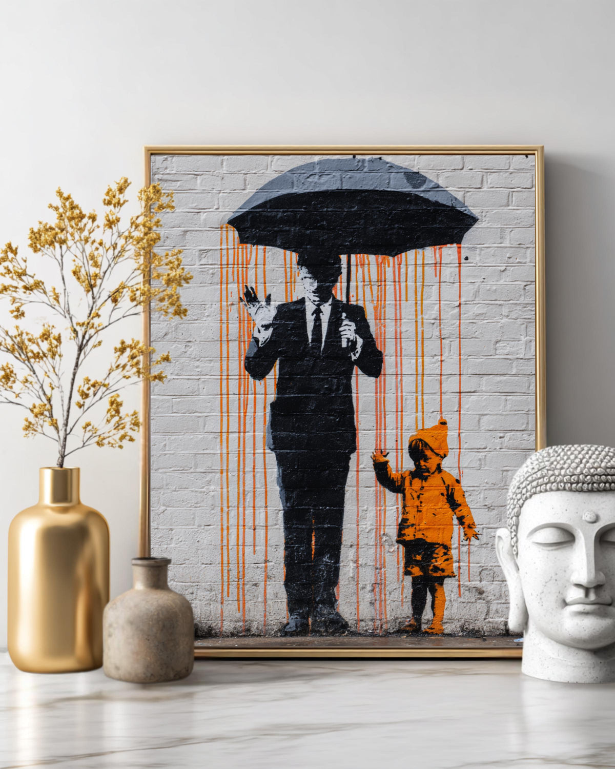 Whimsical Wall Art Print Featuring Colorful Vertical Stripes, Modern Storybook Poster Canvas