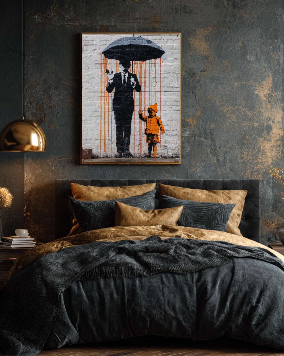Whimsical Wall Art Print Featuring Colorful Vertical Stripes, Modern Storybook Poster Canvas