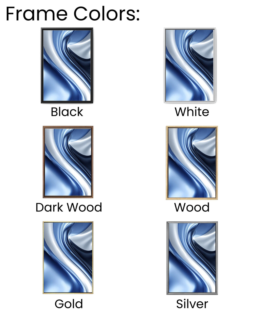 Abstract Blue and Silver Artistic Design with Elegant Swirls, Modern Minimalist Background, Sophisticated Contemporary Wall Art