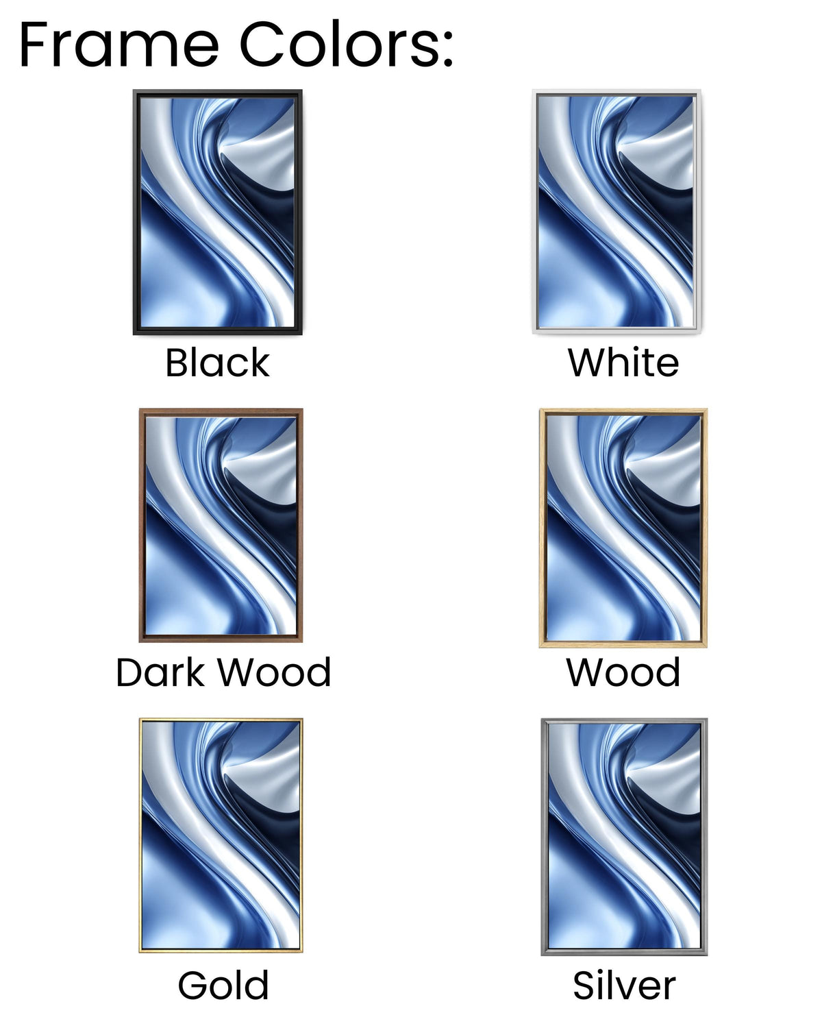 Abstract Blue and Silver Artistic Design with Elegant Swirls, Modern Minimalist Background, Sophisticated Contemporary Wall Art