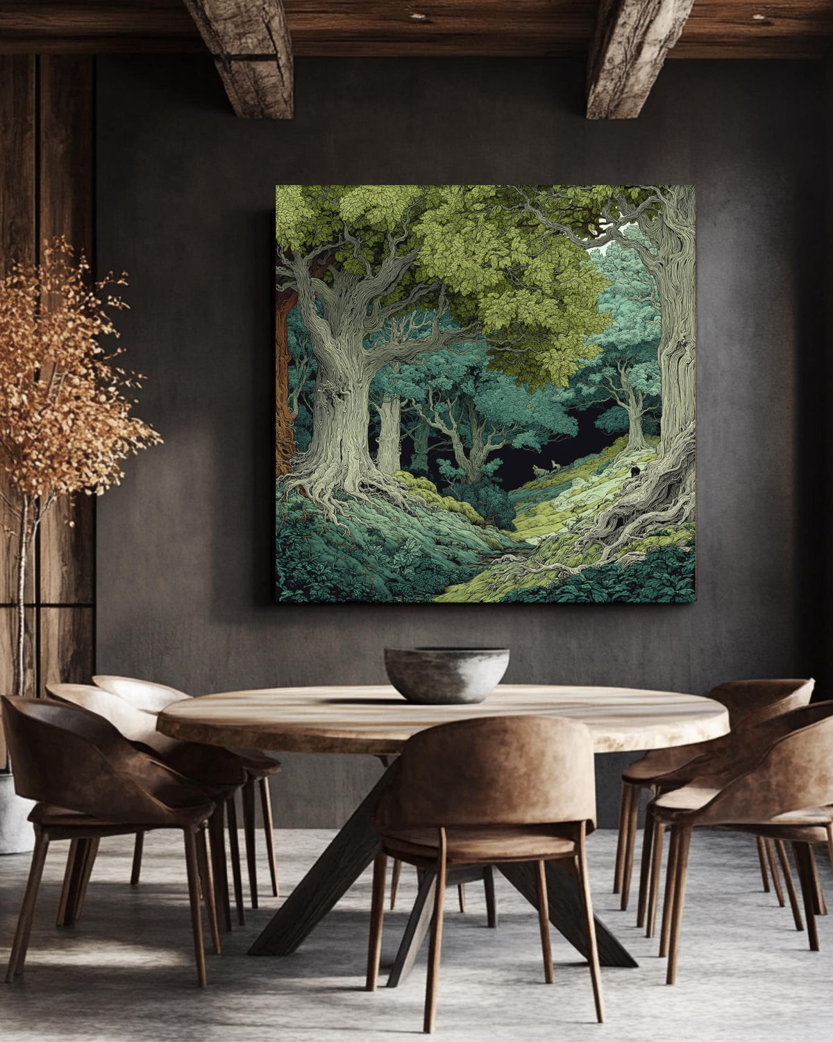 Gustave Doré Forest Canvas Print, Fantasy Tree Landscape