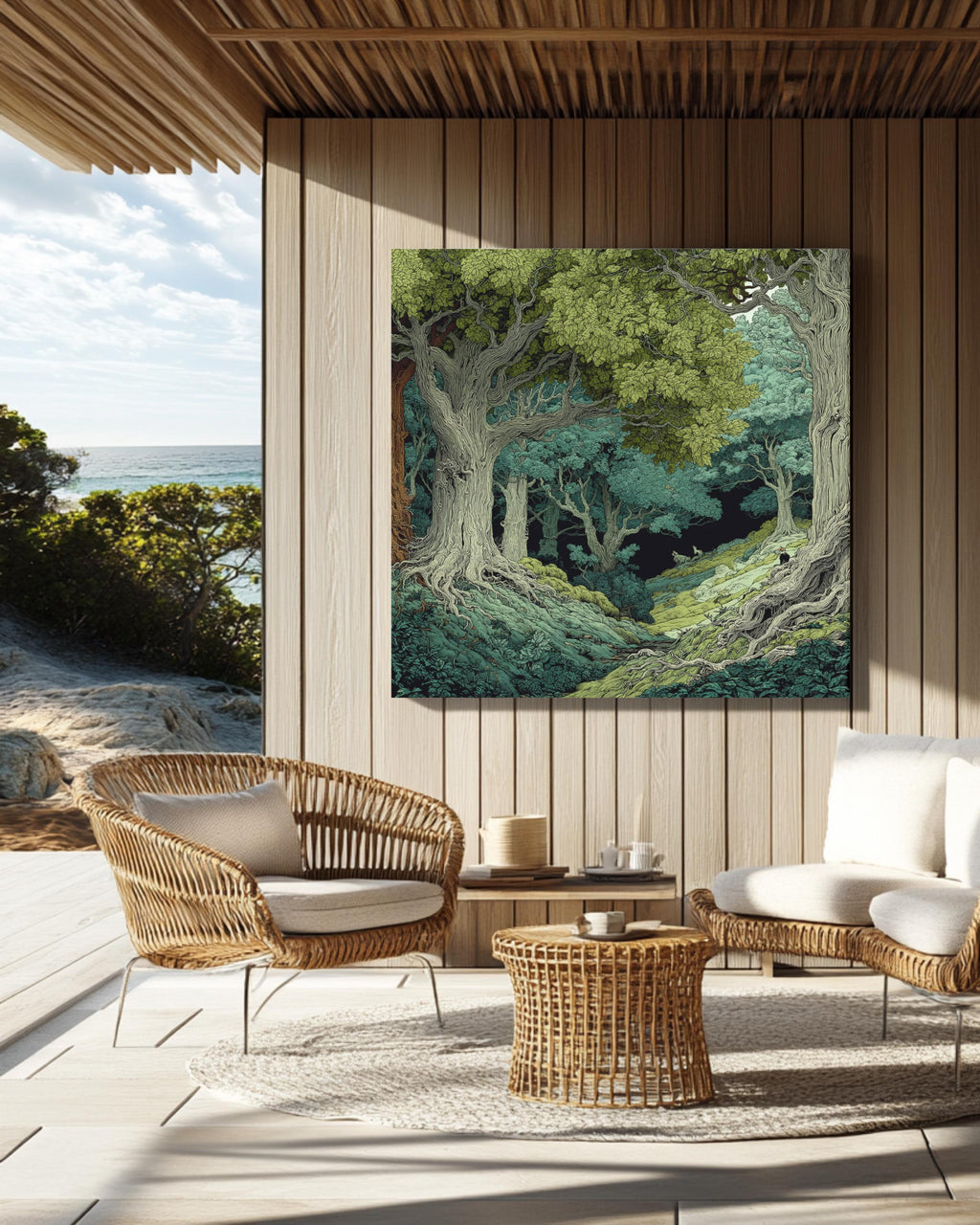 Gustave Doré Forest Canvas Print, Fantasy Tree Landscape