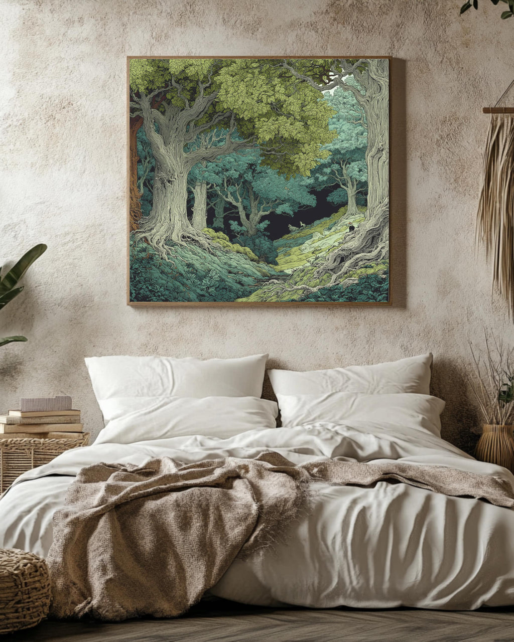 Gustave Doré Forest Canvas Print, Fantasy Tree Landscape