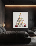Toilet Paper Christmas Tree Canvas, Funny Holiday Art