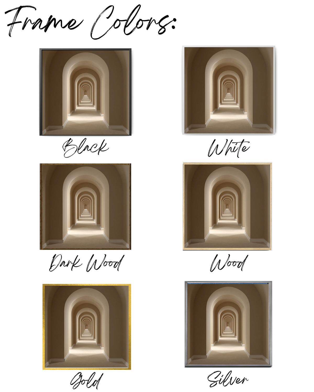 Hyper-Realistic High-Resolution Photography of Minimalist Beige Arched Corridor, Modern Architectural Neutral Wall Art  Poster Canvas