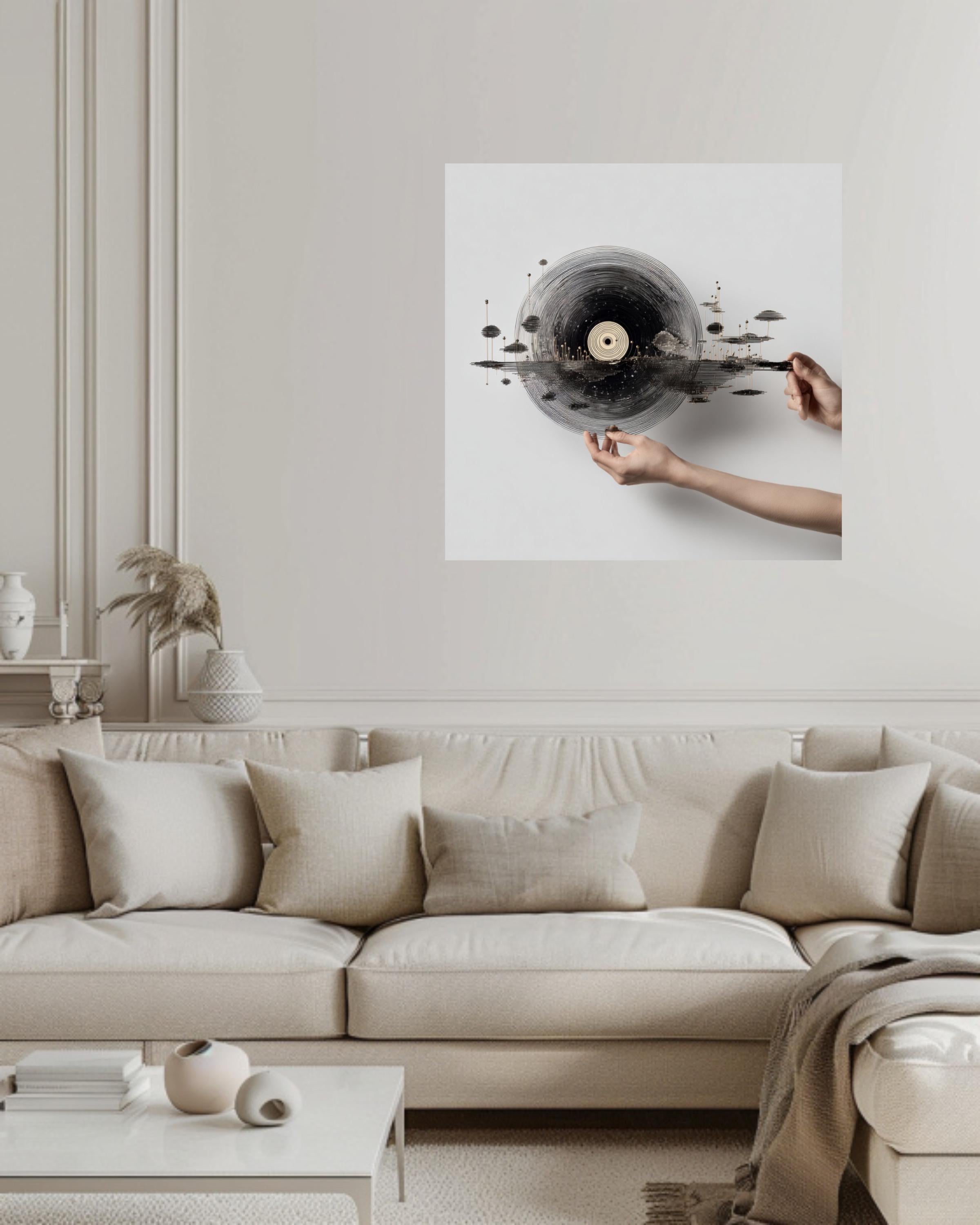 Minimalist Vinyl Record Canvas