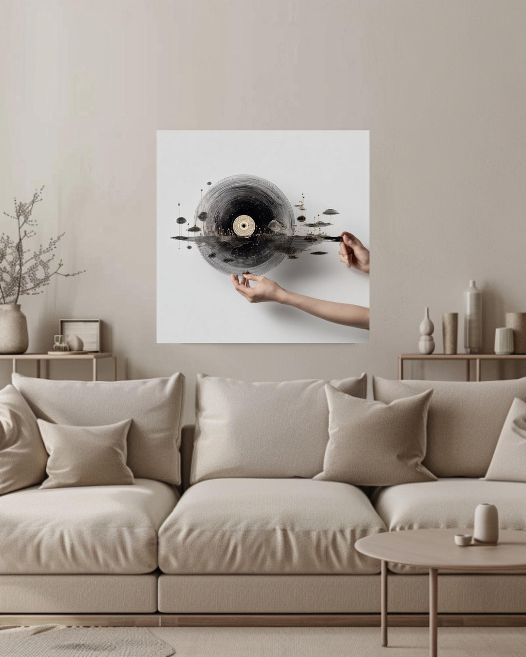 Minimalist Vinyl Record Canvas