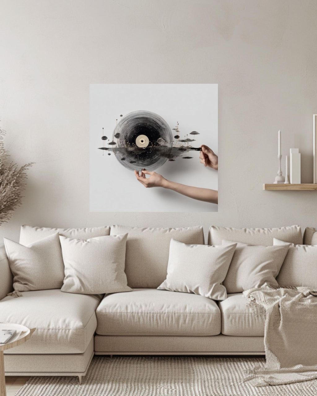 Minimalist Vinyl Record Canvas