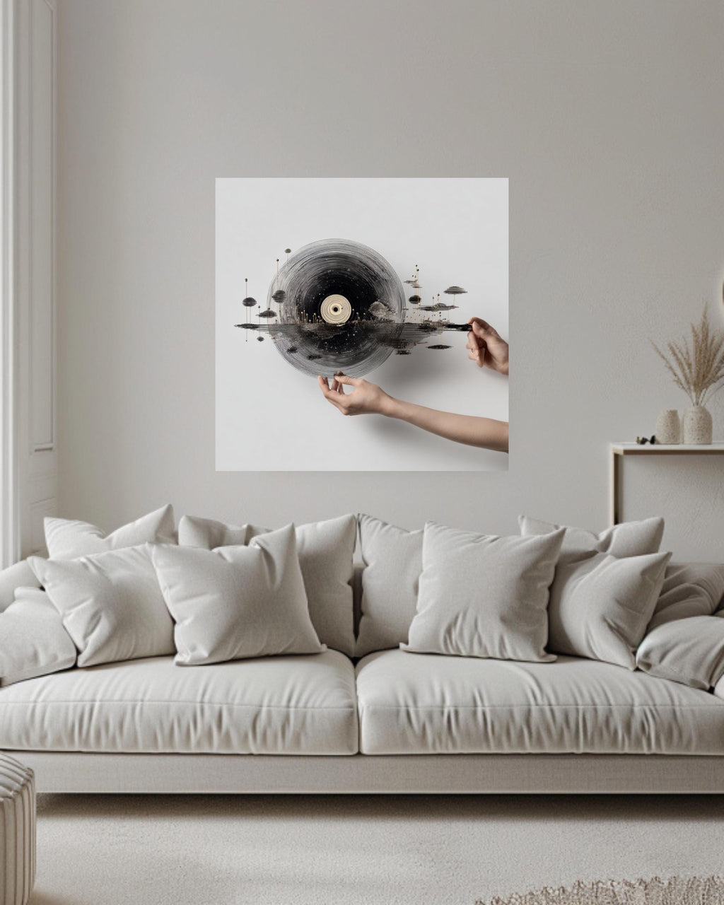 Minimalist Vinyl Record Canvas