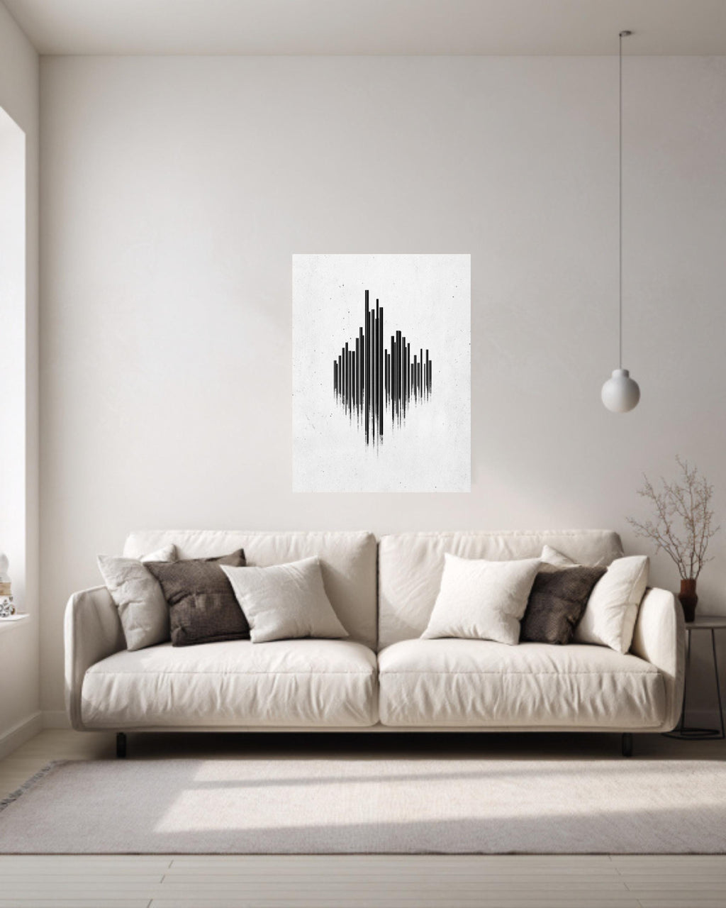 Minimalist City Skyline Graphic Art