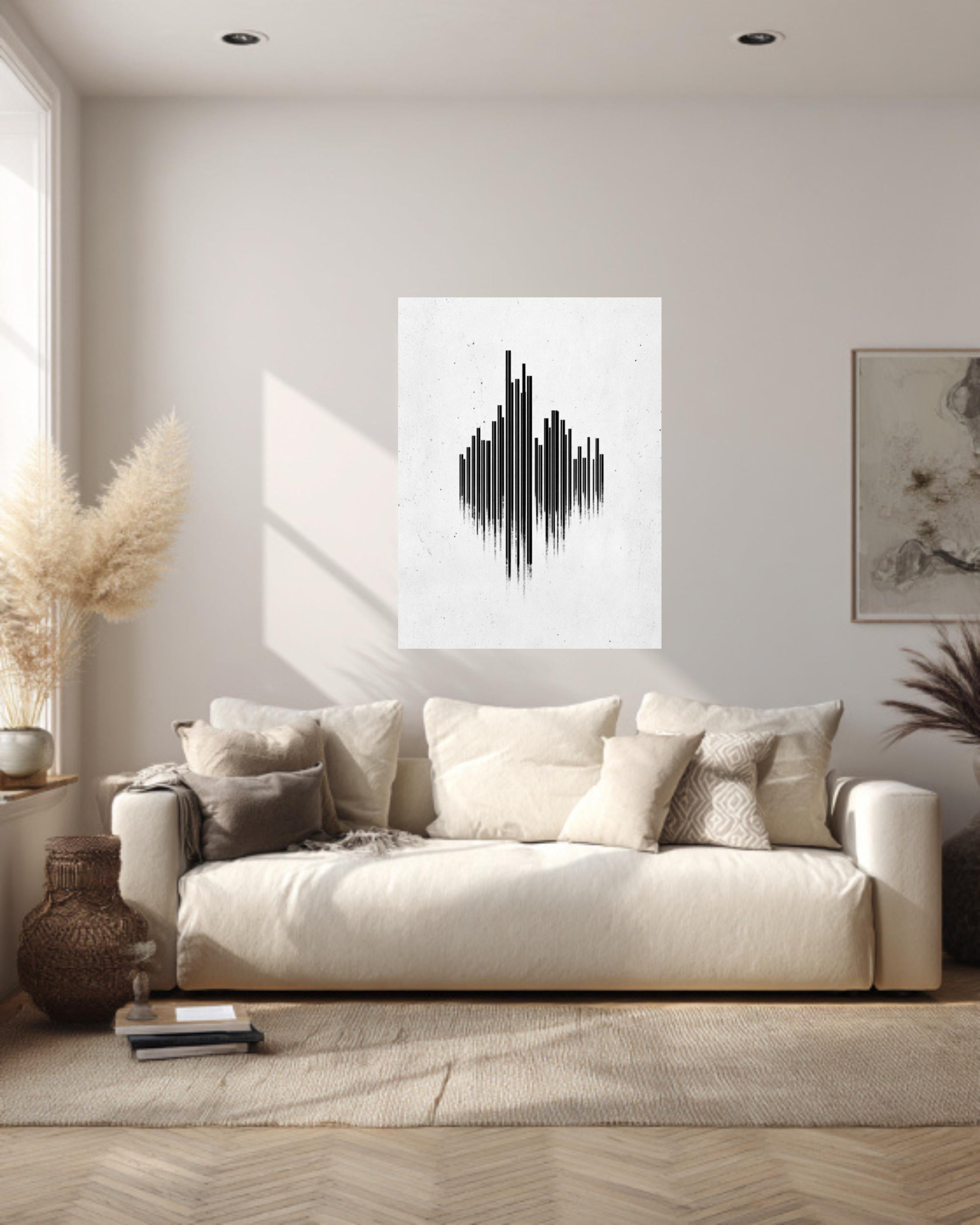 Minimalist City Skyline Graphic Art