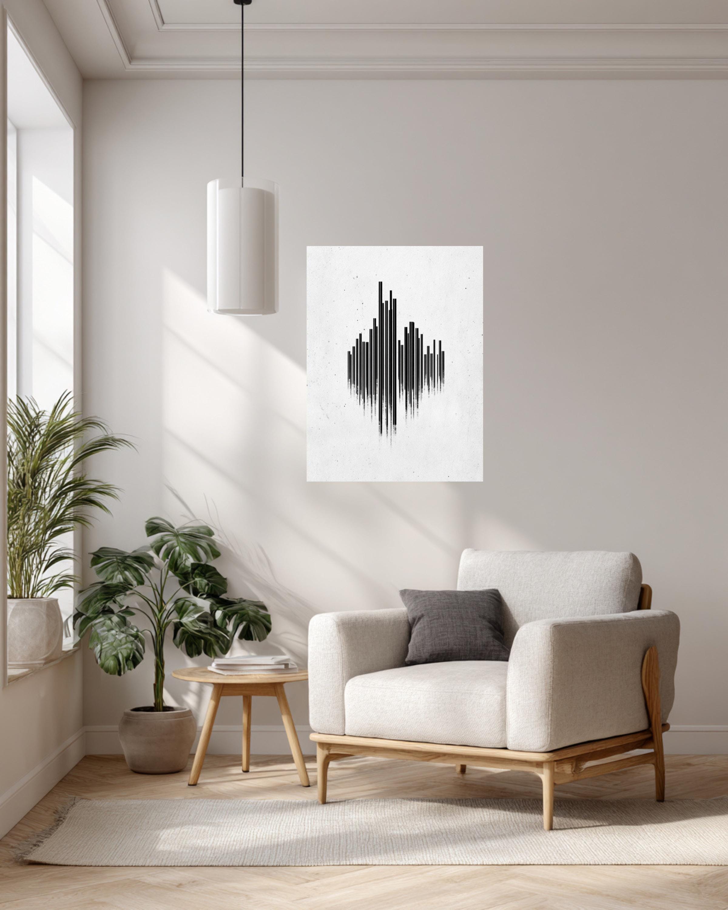 Minimalist City Skyline Graphic Art