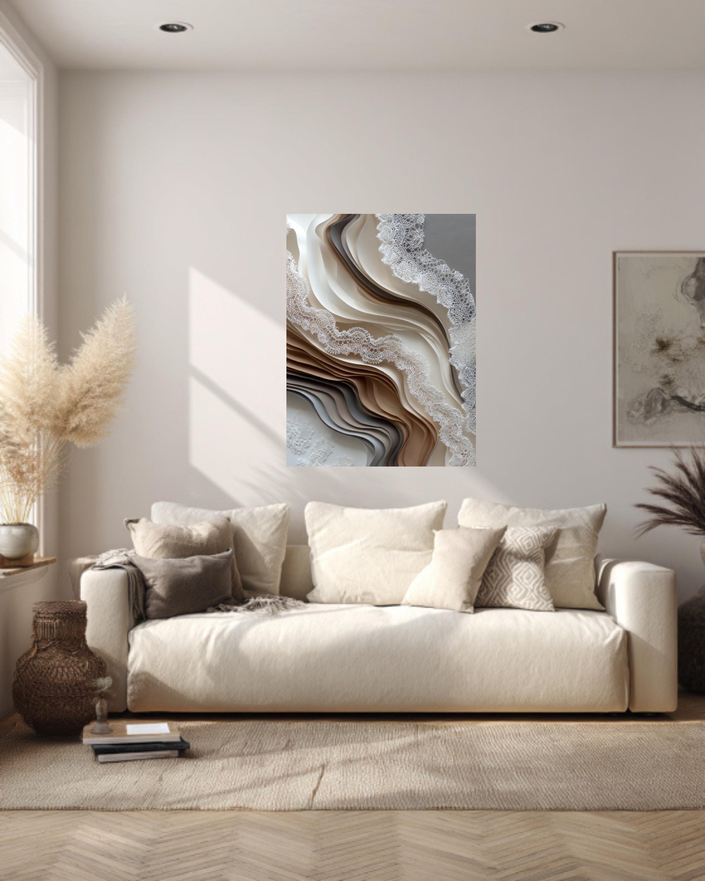 Paper Art Style Painting Canvas