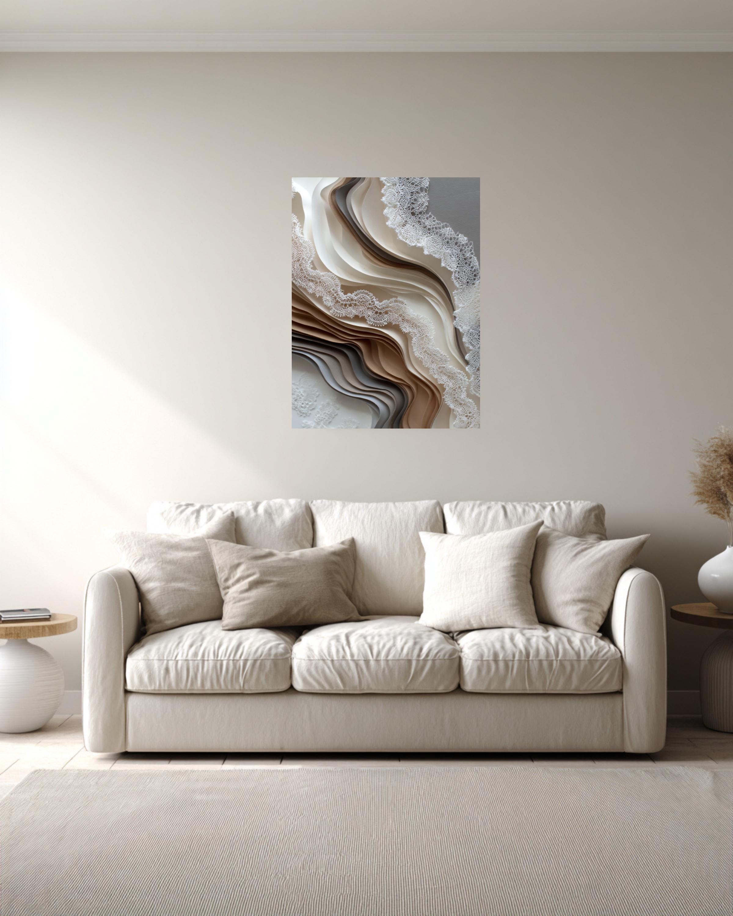 Paper Art Style Painting Canvas