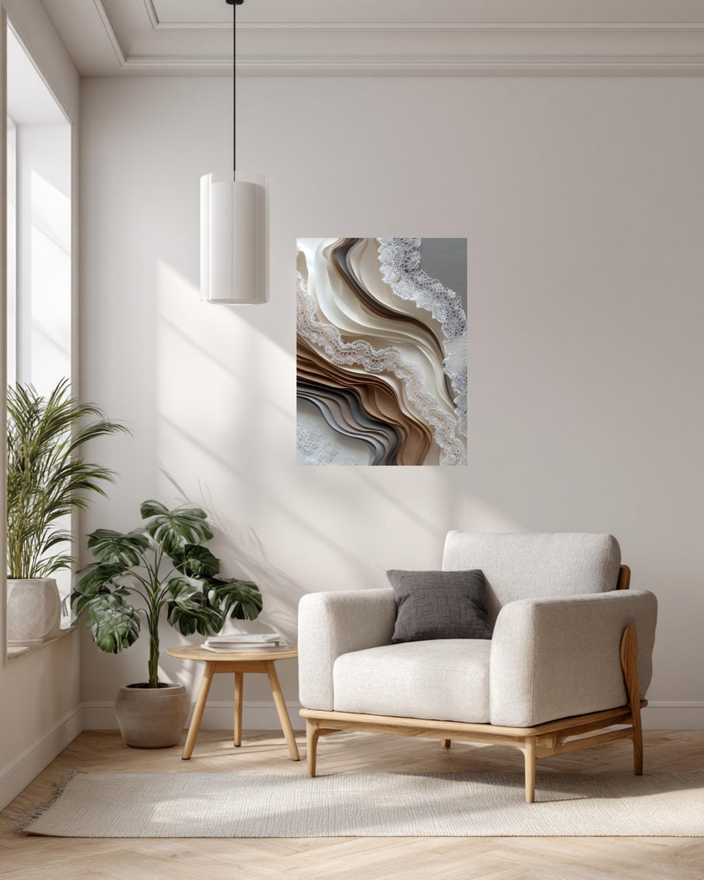 Paper Art Style Painting Canvas