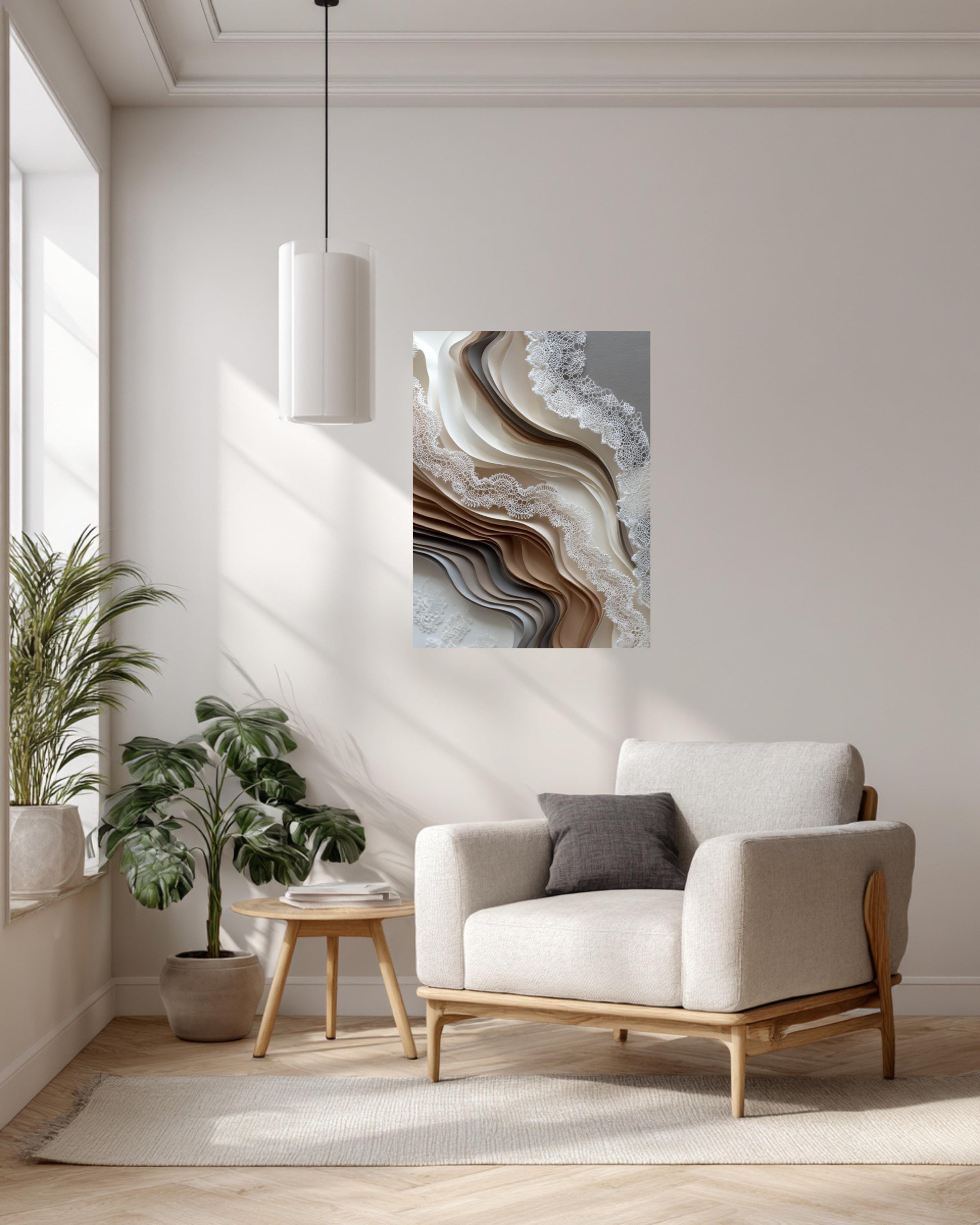 Paper Art Style Painting Canvas