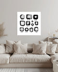 Cute Abstract Character Art Wall Decor