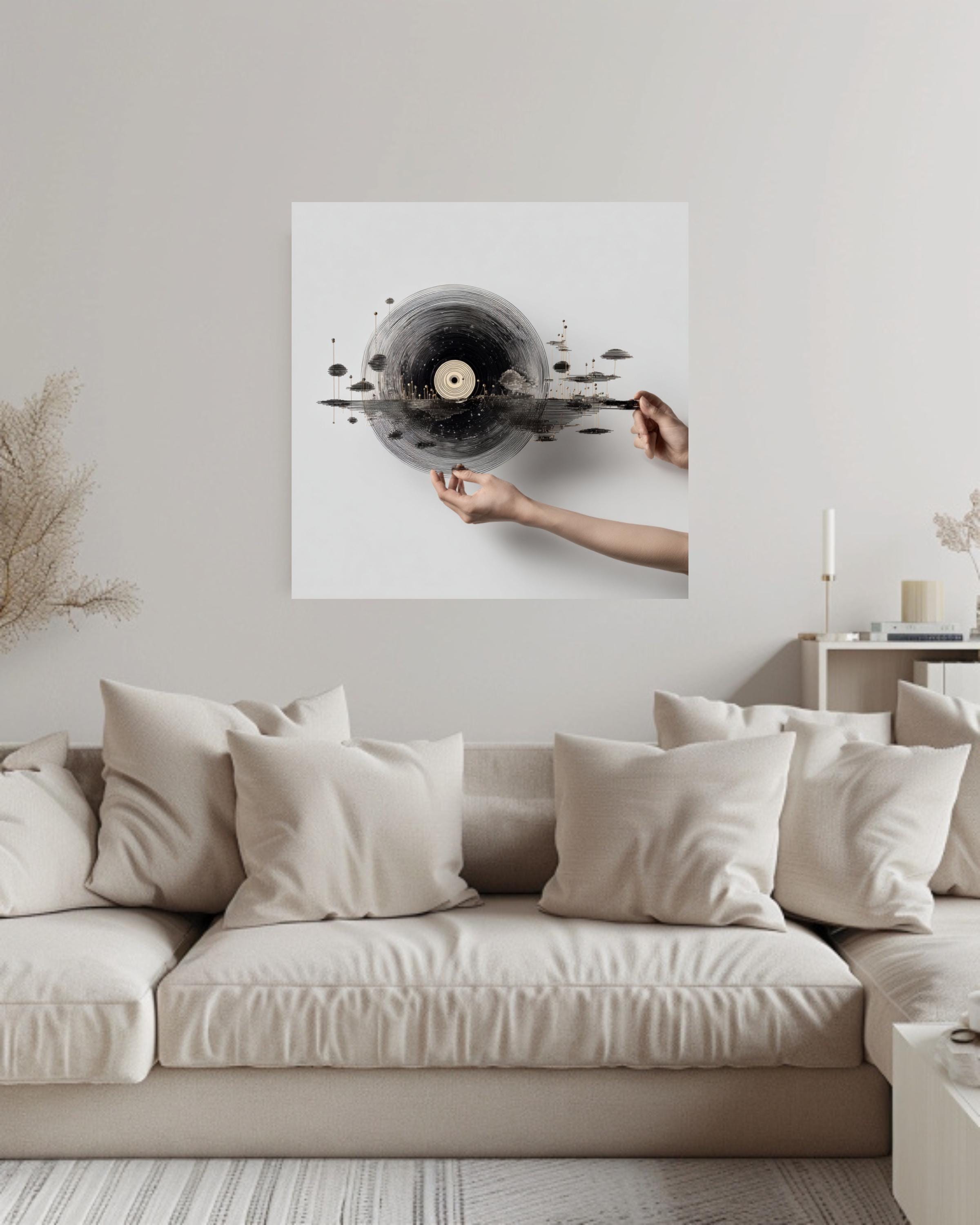 Minimalist Vinyl Record Canvas