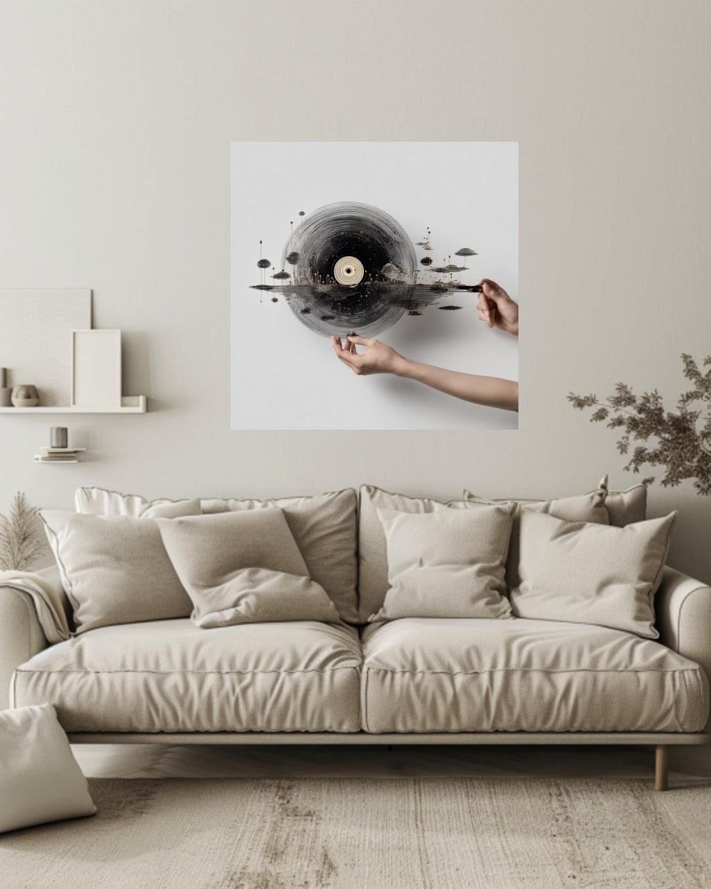Minimalist Vinyl Record Canvas