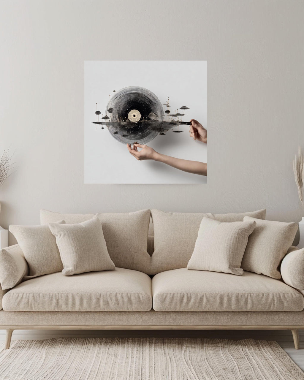 Minimalist Vinyl Record Canvas