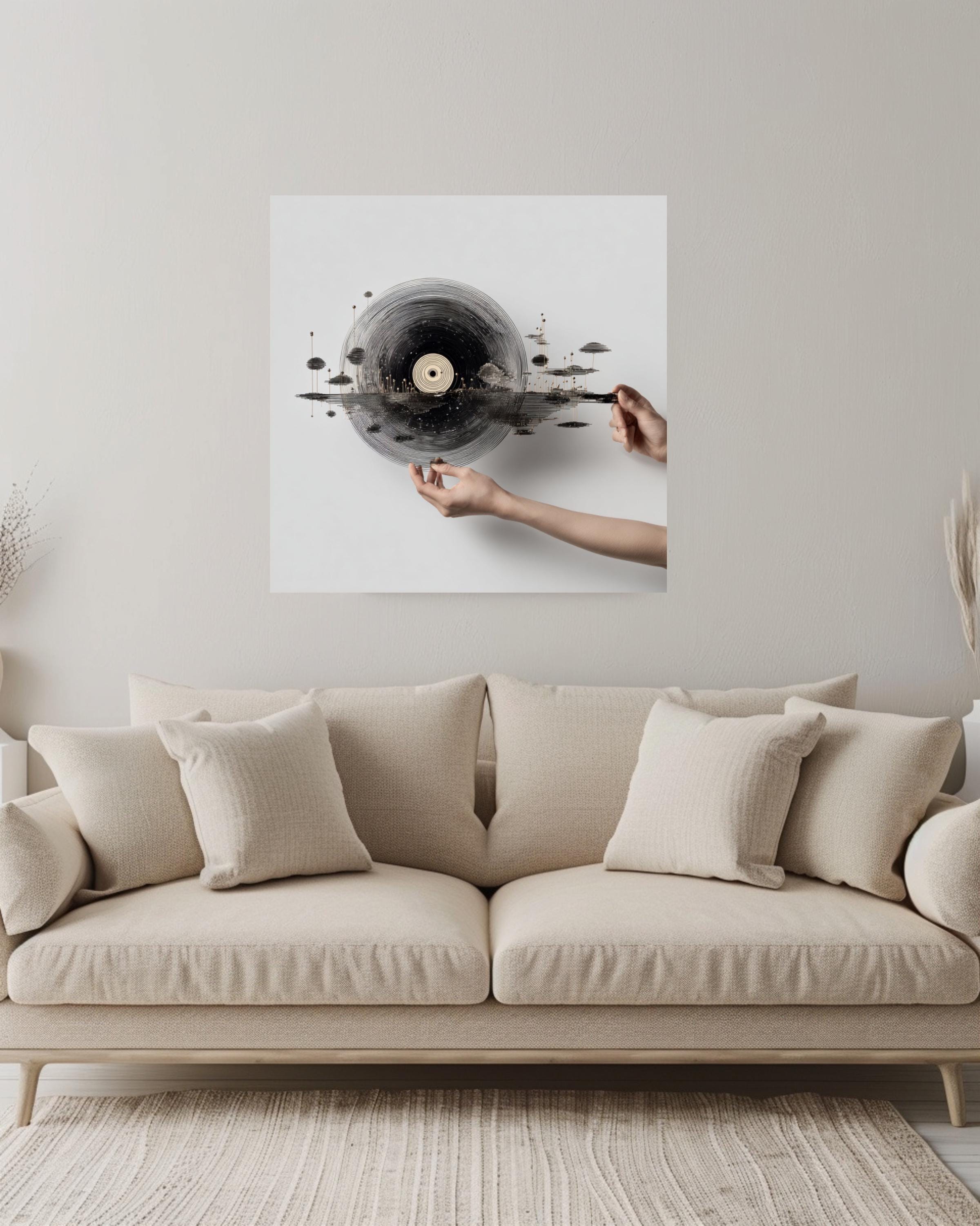 Minimalist Vinyl Record Canvas