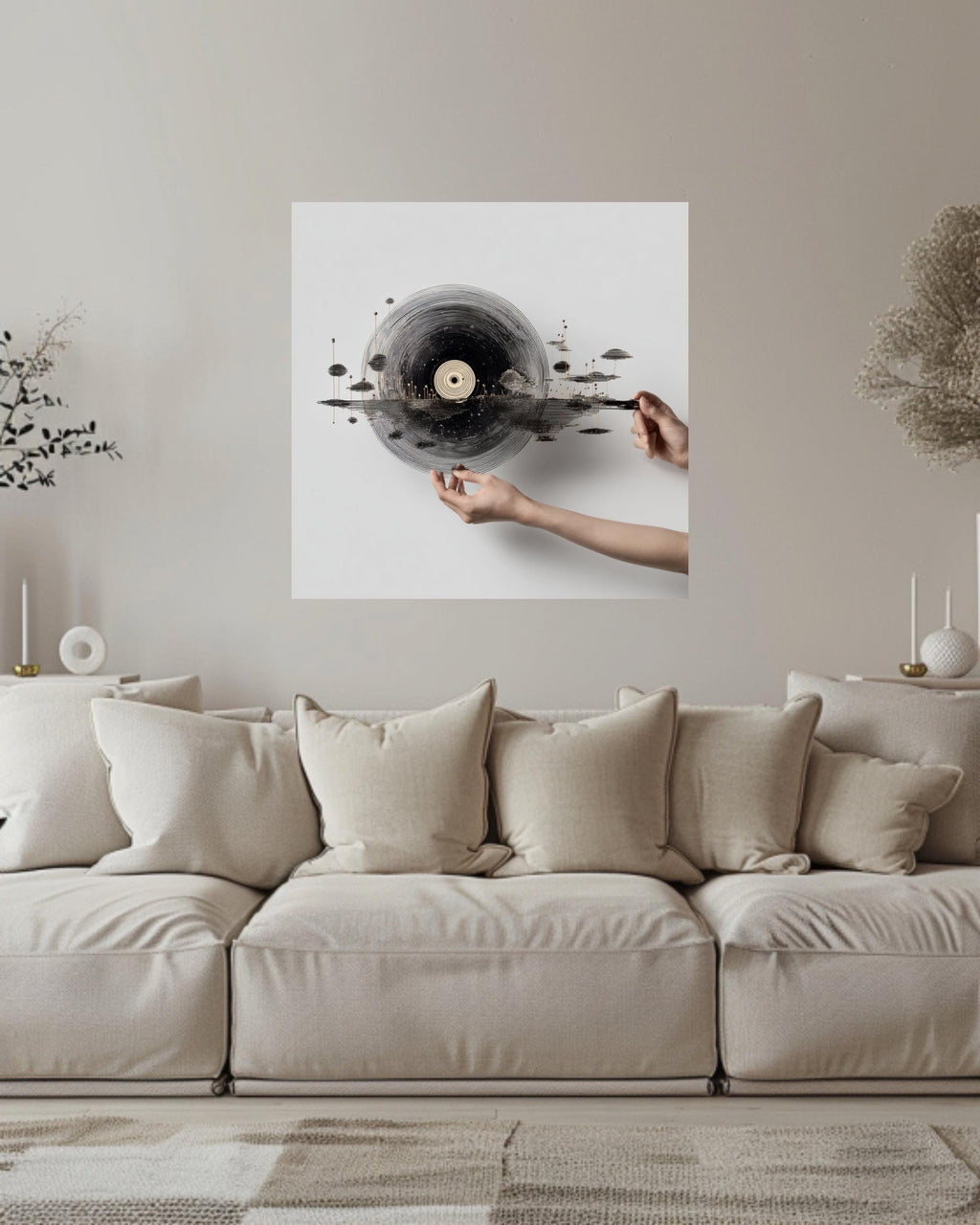 Minimalist Vinyl Record Canvas