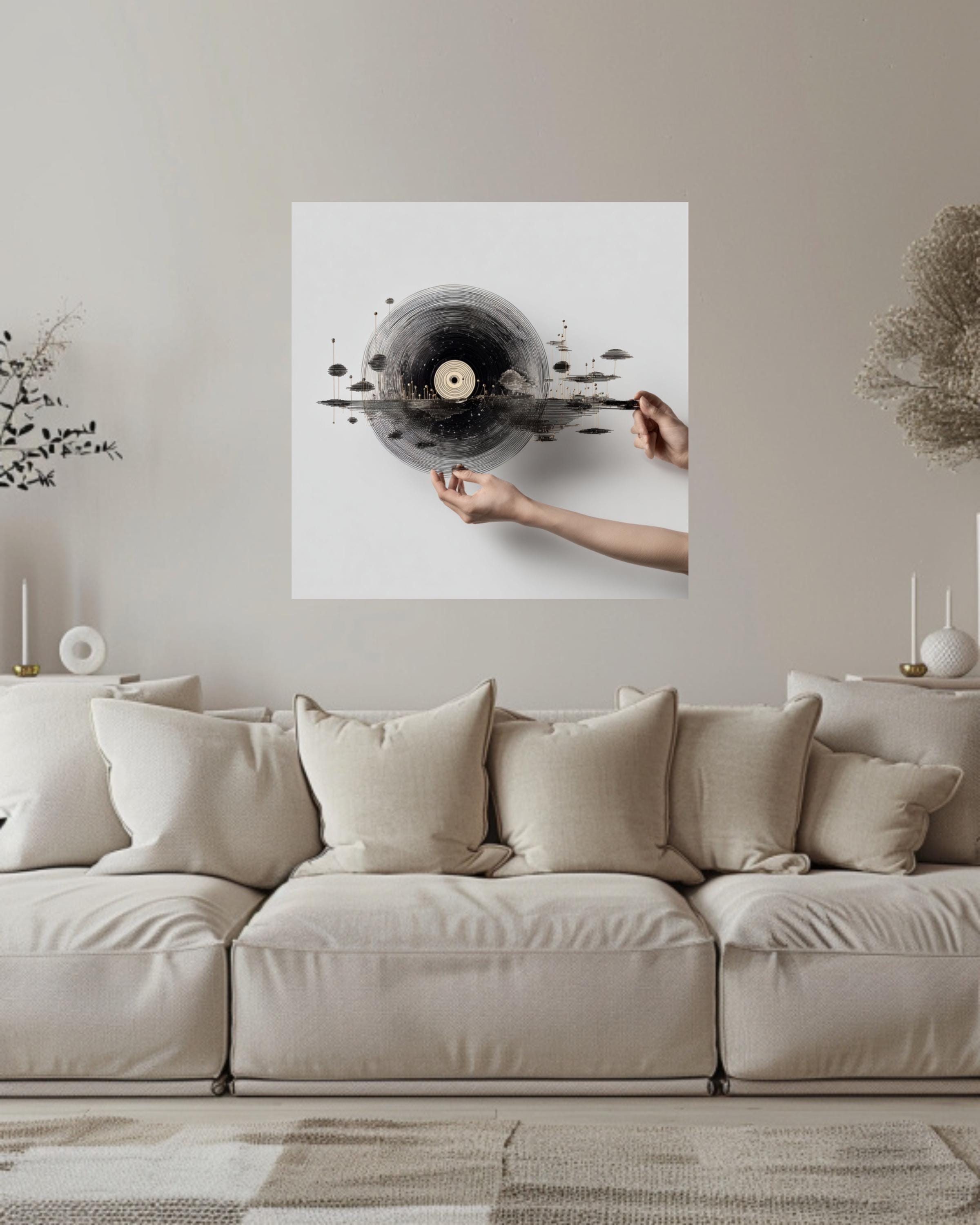 Minimalist Vinyl Record Canvas