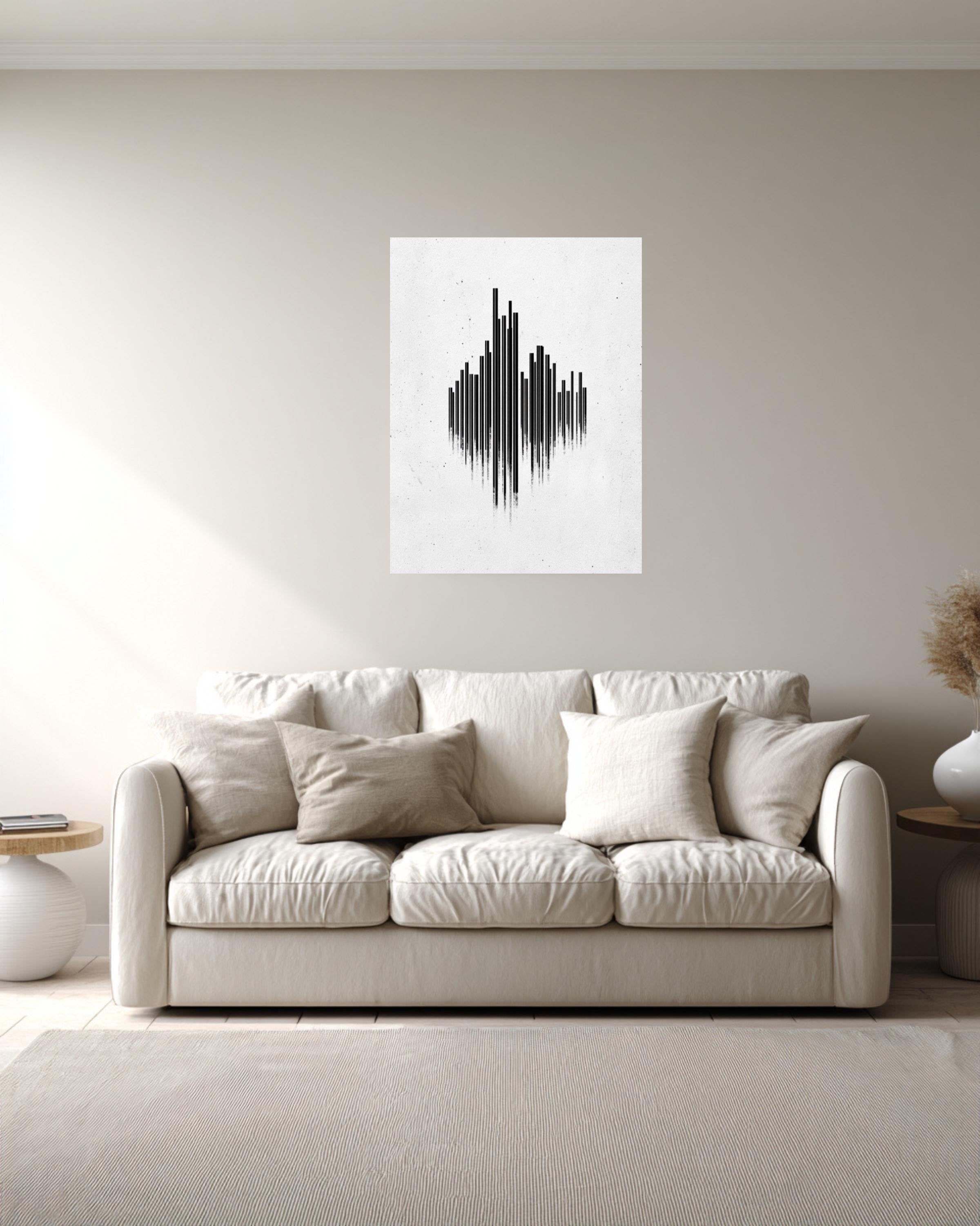 Minimalist City Skyline Graphic Art