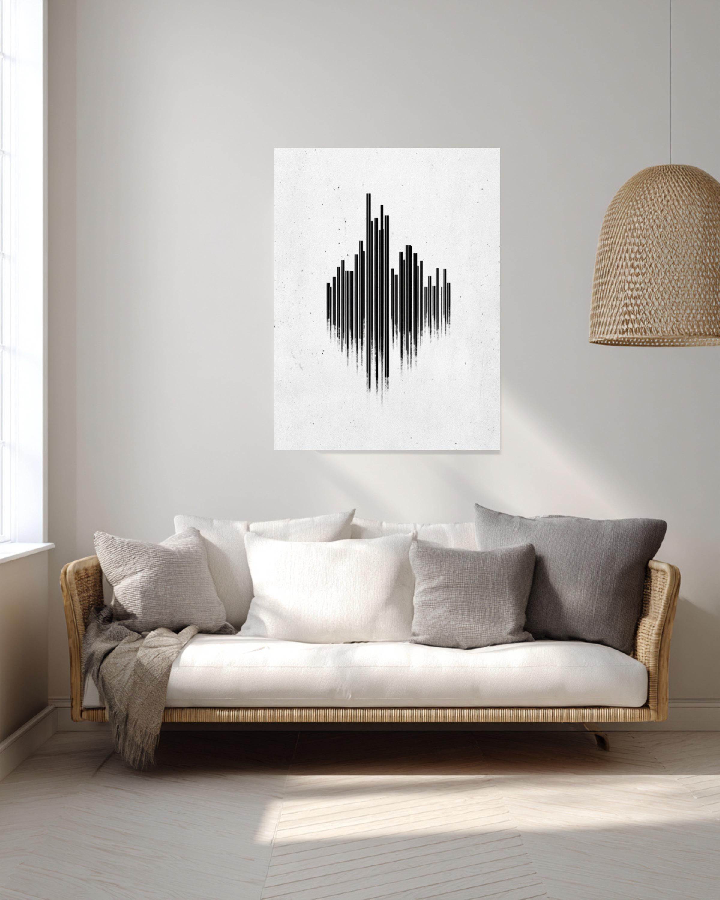 Minimalist City Skyline Graphic Art