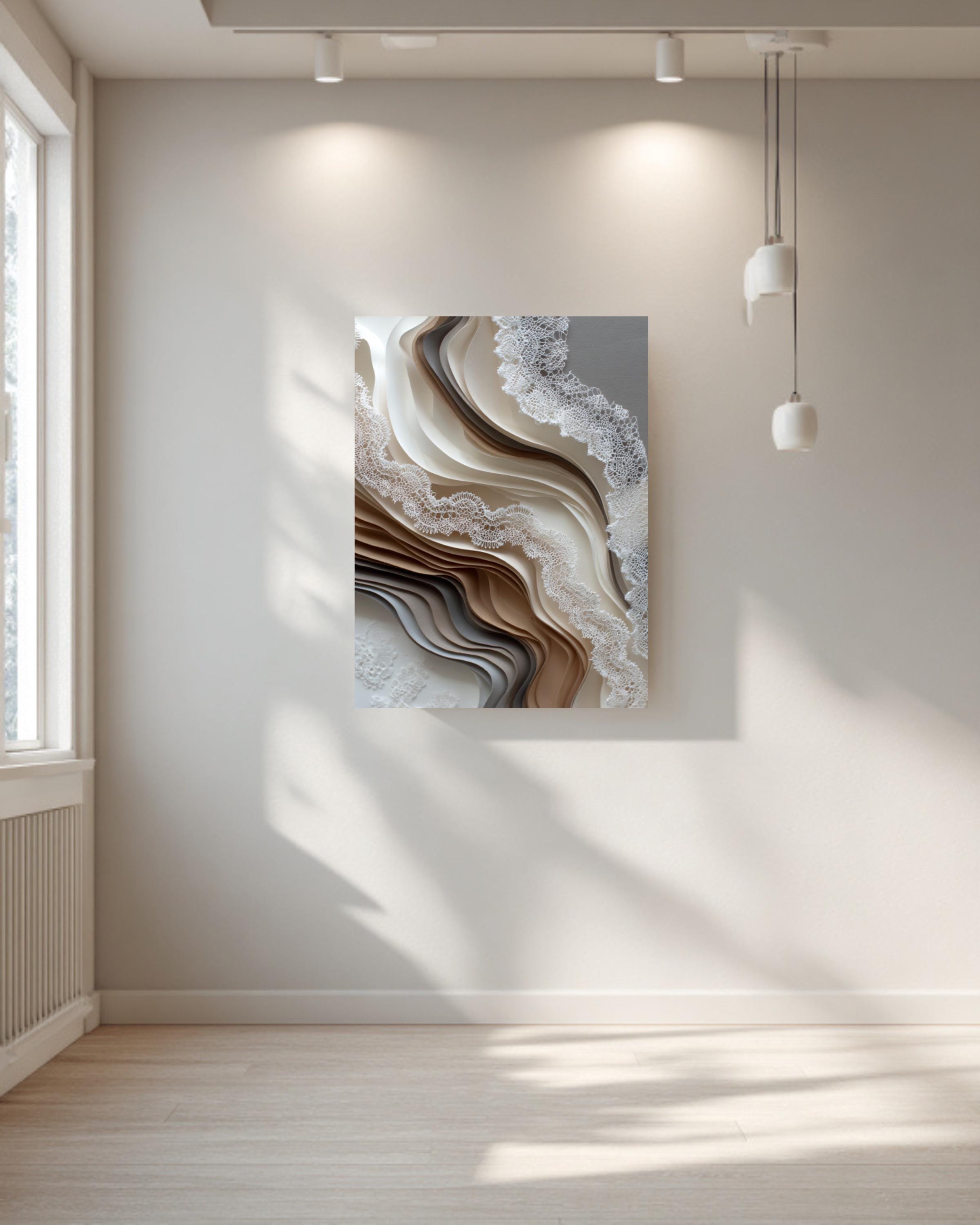 Paper Art Style Painting Canvas
