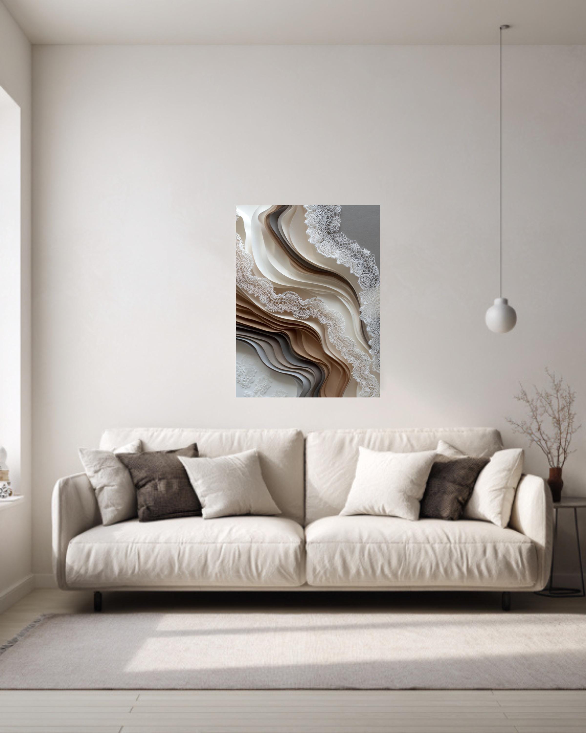 Paper Art Style Painting Canvas