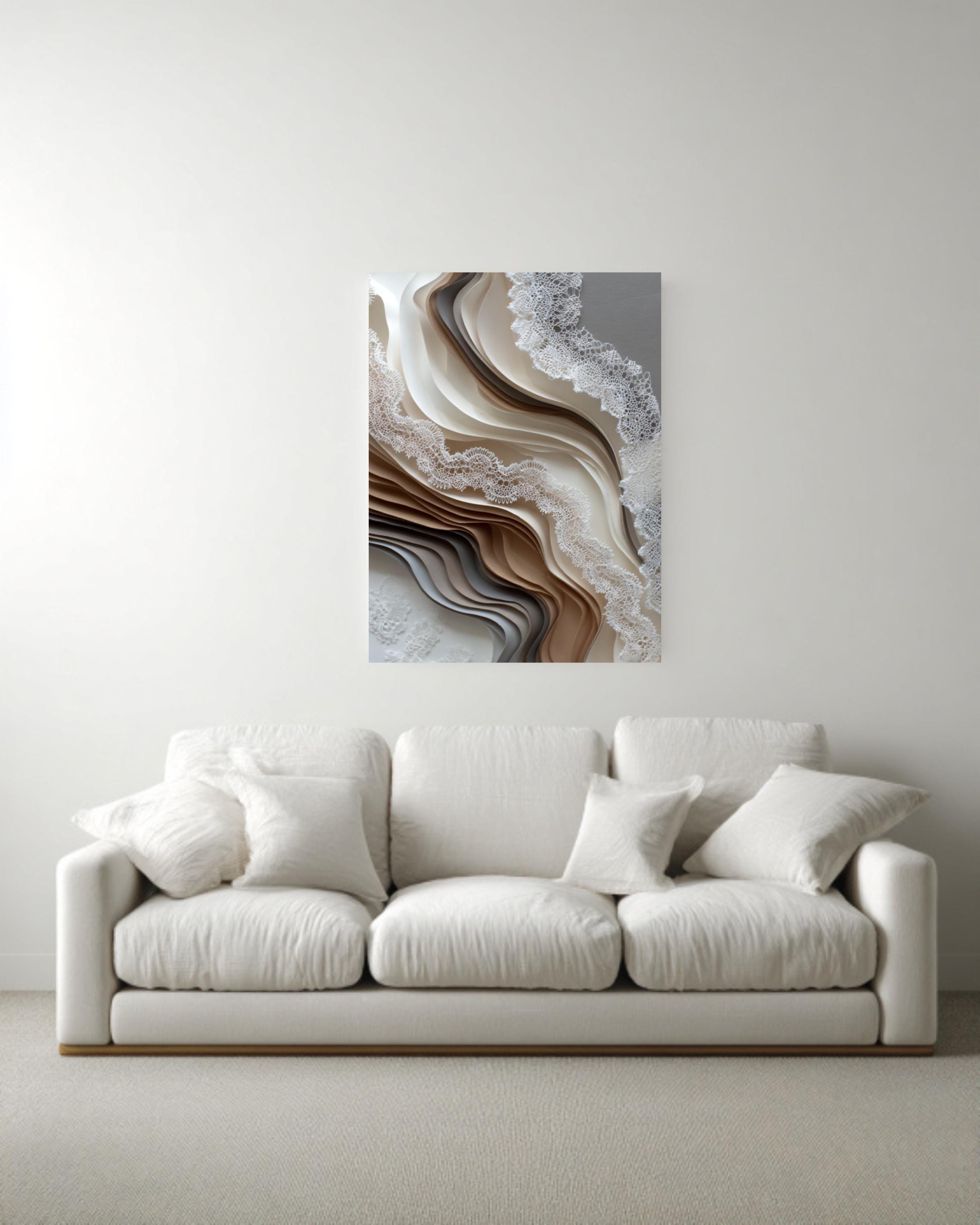 Paper Art Style Painting Canvas