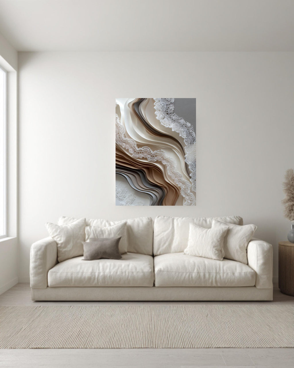 Paper Art Style Painting Canvas