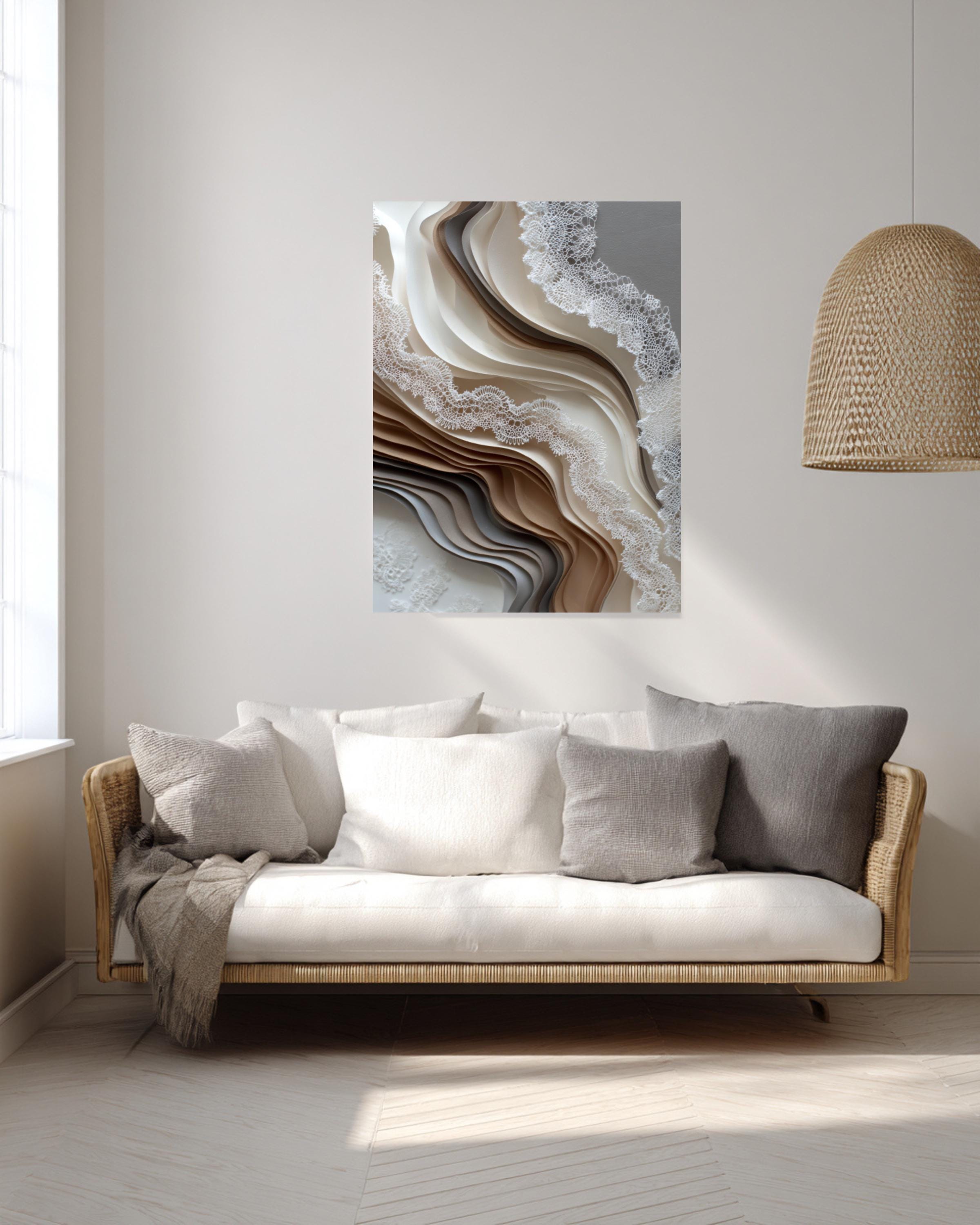 Paper Art Style Painting Canvas