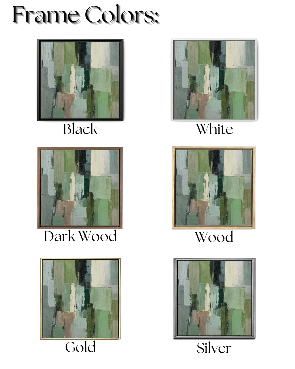 Sage Green Abstract Canvas Art, Modern Geometric Print